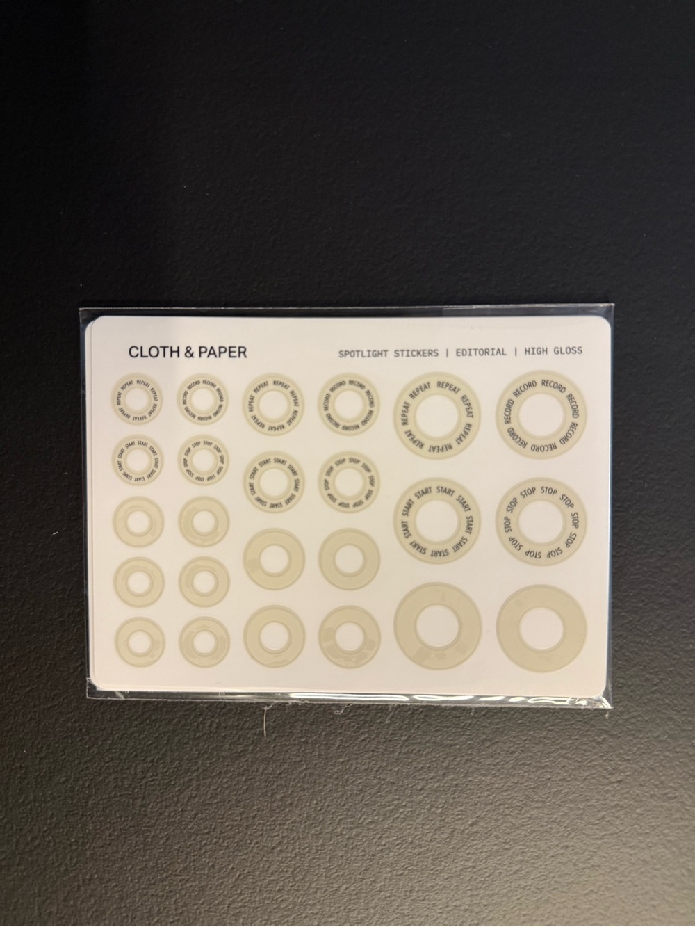 Cloth & Paper Beige Spotlight Sticker Sheet — Neutral Planner Labels